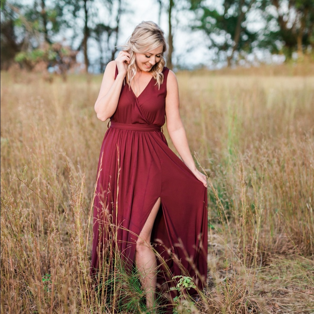 Vici Burgundy Maxi Dress